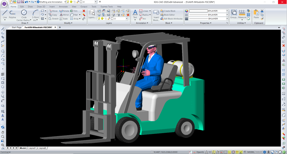 screenshot of IGiS CAD